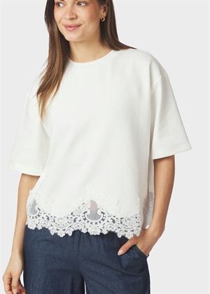 Iria lace tee Hvid Neo Noir 